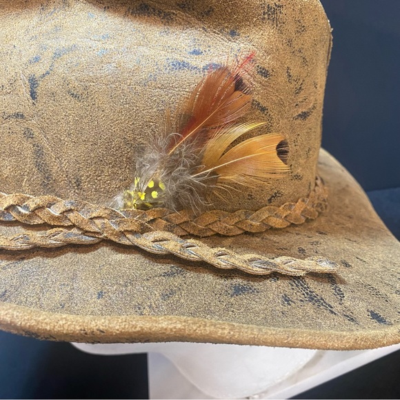 Leather Indiana Jones Style Cowboy Hat - Picture 6 of 11